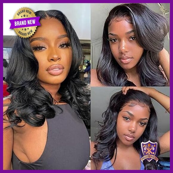 13x4 HD Lace Front Wig Body Wave Brazilian Human Hair Glueless Bob main image 6